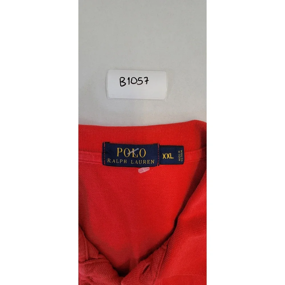 Ralph Lauren Polo Shirt Mens XXL Red Blue Pony Logo‎ Short Sleeve Cotton